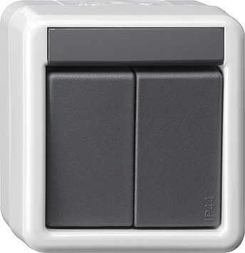 Gira Pulsador KNX de 2 vías y 1 punto IP44 Gris - 516130