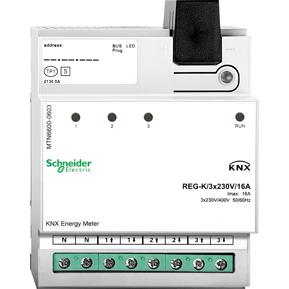 Schneider Electric KNX Compteur d'énergie REG-K 3x230V 16A - MTN6600-0603