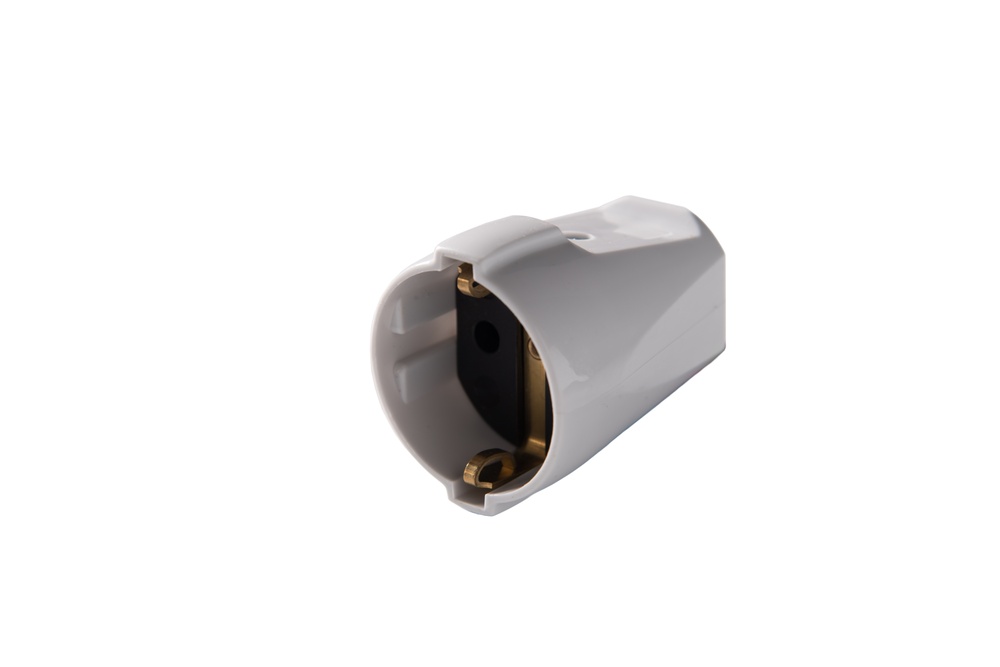 Martin Kaiser Arctic White Coupling Socket With Earth Contact And Shutter - 544KOT/KWS