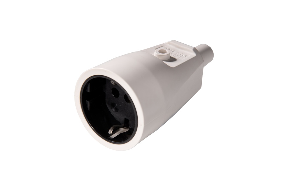 Martin Kaiser PVC Mains Socket With Earthing Contact White - 551K/KWS