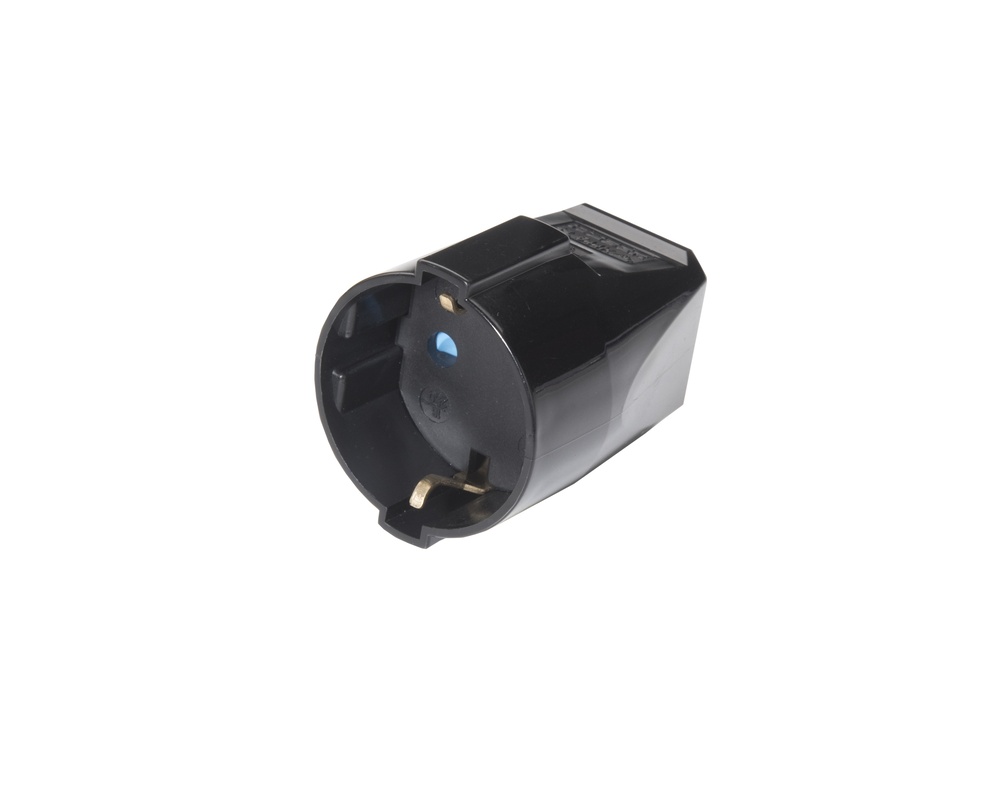 Martin Kaiser Black Coupling Socket With Earthing And Shutter - 544KOT/SW