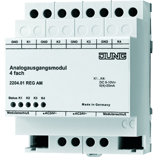 Jung KNX Analogausgang Erweiterungsmodul 4V - 2204.01REGAM