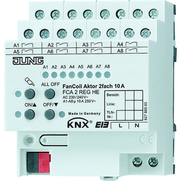 Jung KNX Fan Coil Actor 2V - FCA2REGHE