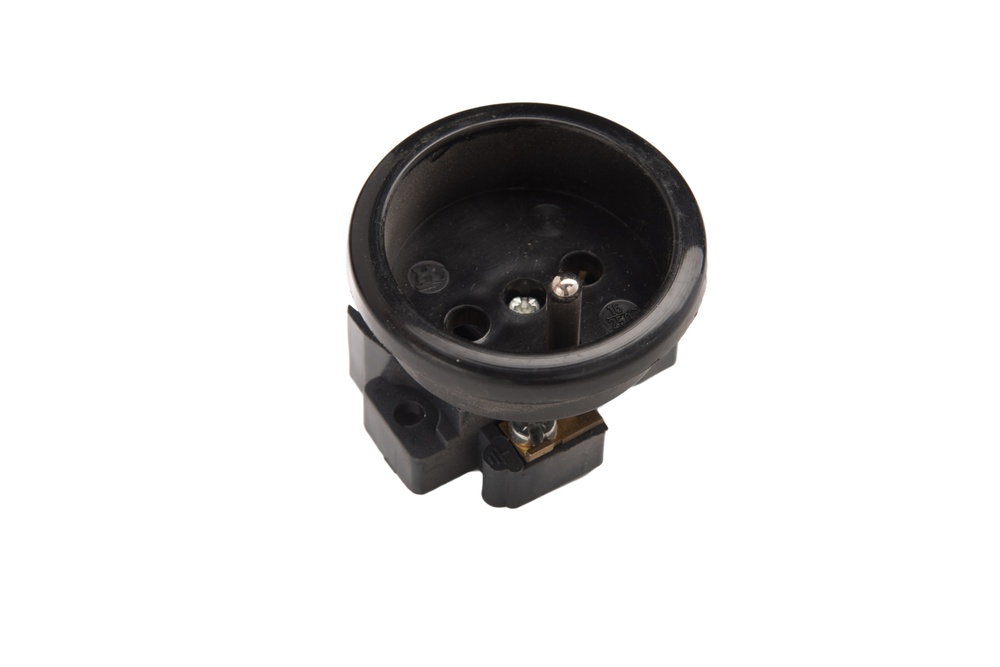 Martin Kaiser Black Flush-Fitting Socket With Earthing Pin IP20 - 491/SW [80 pieces]