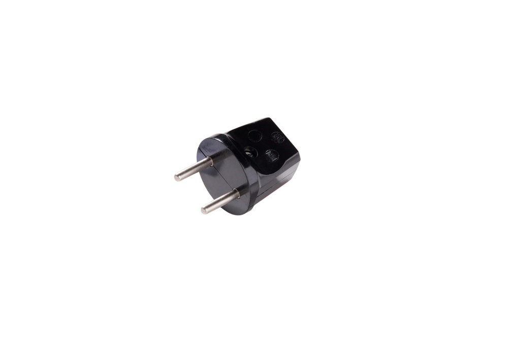 Martin Kaiser Black 6 Amp MK Plug Without Earthing Contact - 612/sw [900 pieces]