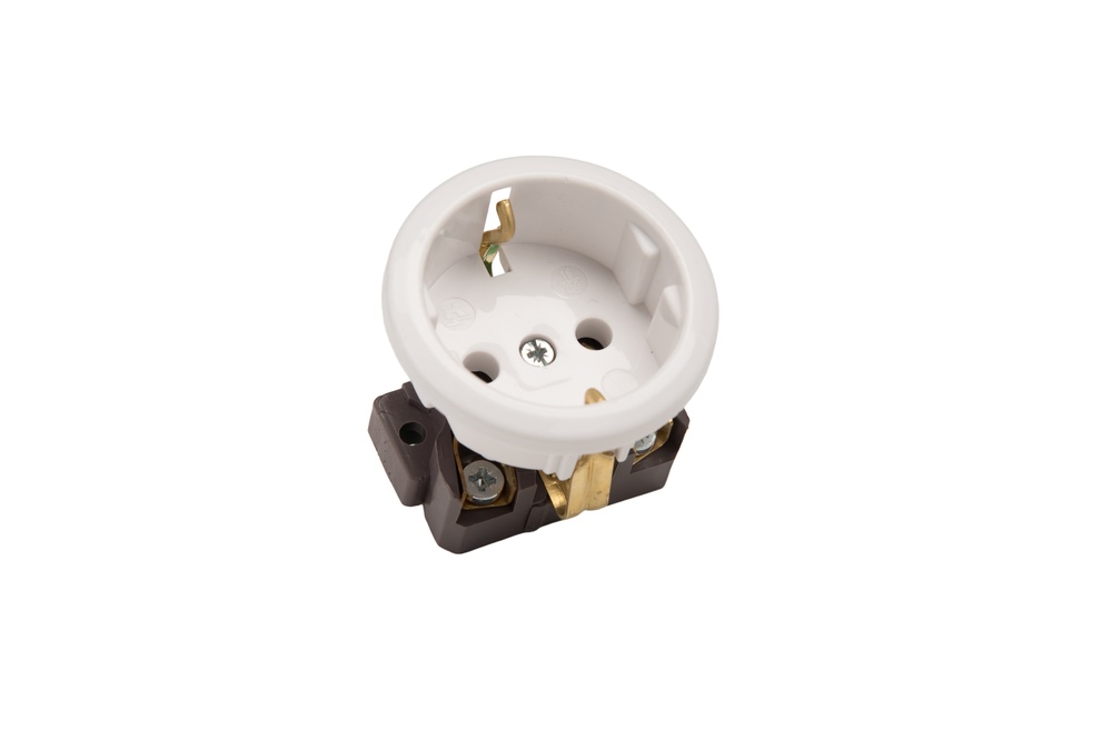 Martin Kaiser 1-Way Inbuilt Device Socket With Earthing Contact Black - 490/kws