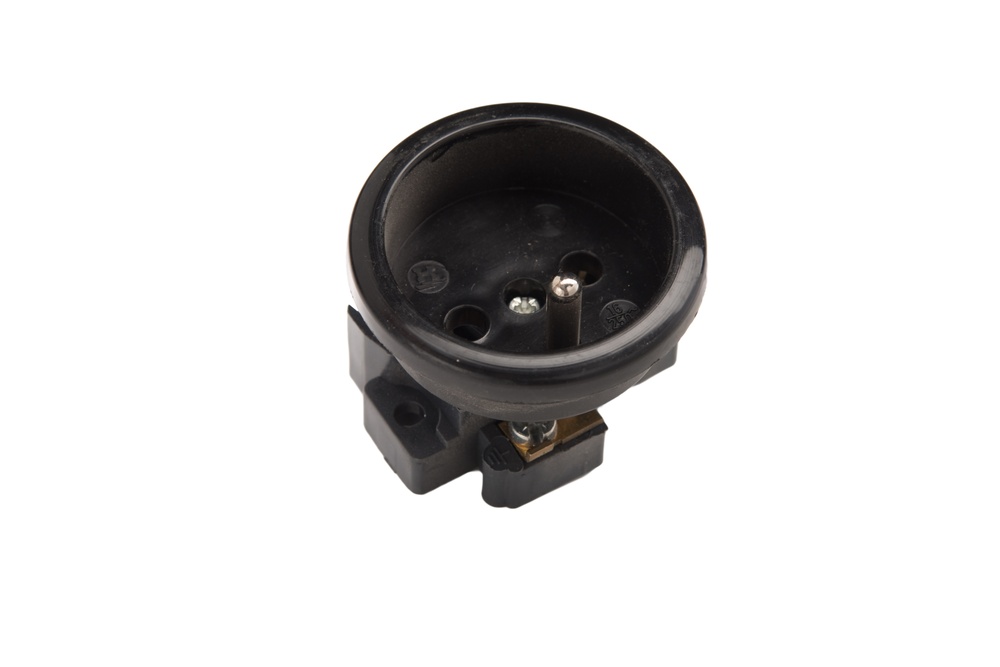 Martin Kaiser Black Flush-Fitting Socket With Earthing Pin IP20 - 491/SW