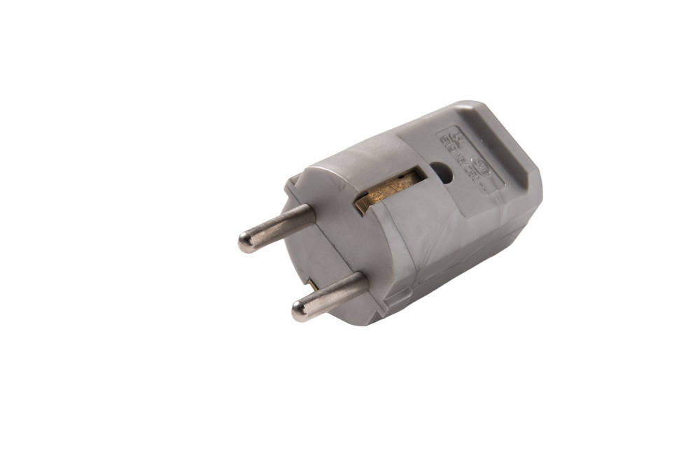 Martin Kaiser Silver MK Plug With Earthing Contact And Black Sleeve - 519OT/SI