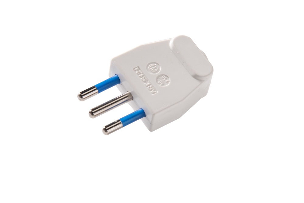 Martin Kaiser Italienischer Stecker 10 Ampere Typ L mit Schutzkontakt Weiß - 851/ws