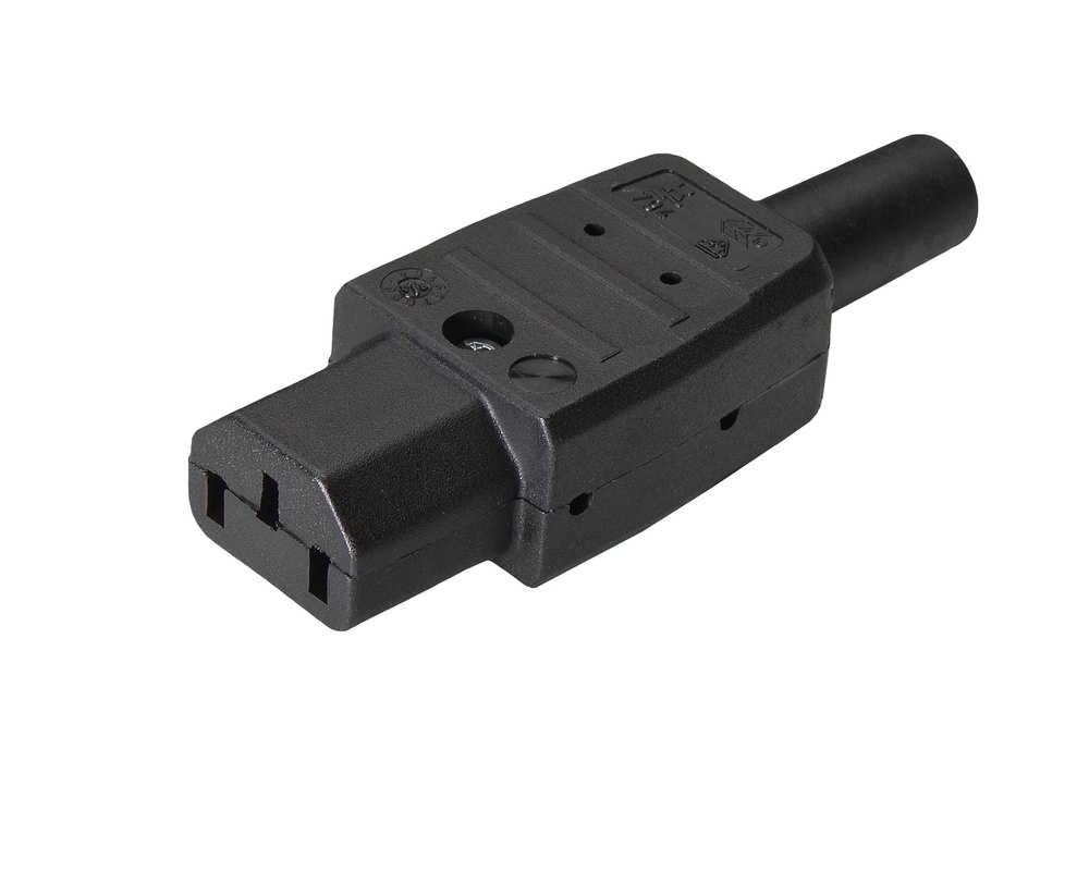 Martin Kaiser MK IEC C13 70 graden apparaatcontactdoos 10A aarding Cont kabeldoorvoer - 794/mgT/sw