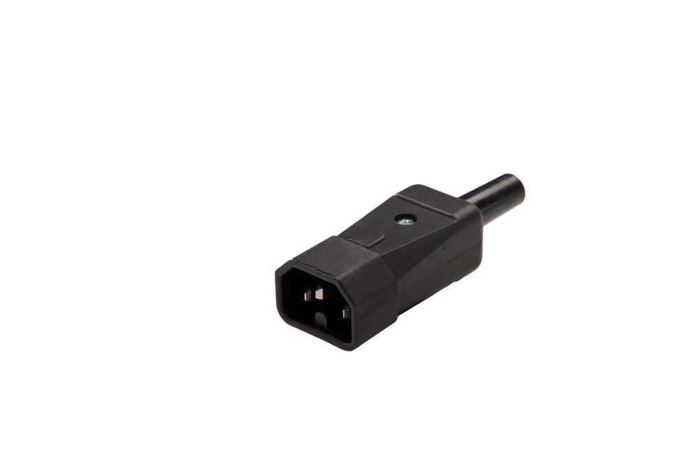 Martin Kaiser IEC apparaatstekker C16 10 Amp niet-geaard zwart - 739/sw