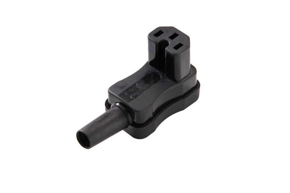 Martin Kaiser MK IEC Appliance Socket C15 120 degrees 10A Black - 797/SW