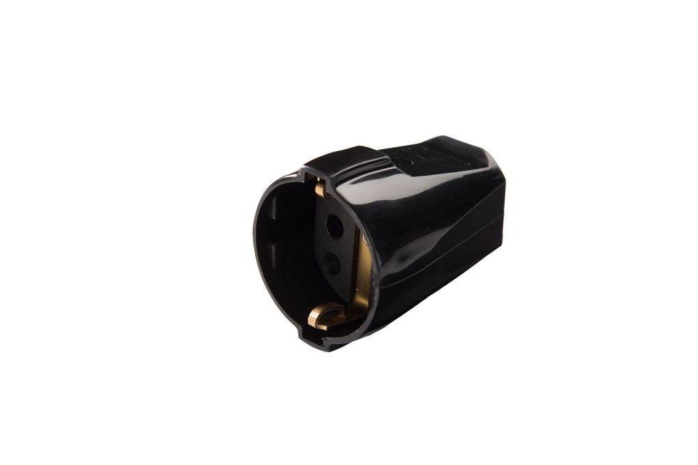 Martin Kaiser Black Coupling Socket With Earthing Contact - 544oT/sw