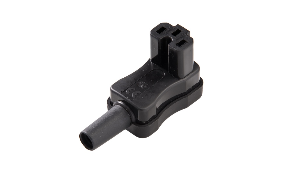 Martin Kaiser Winkelgerätestecker C15A Schwarz - 793/sw