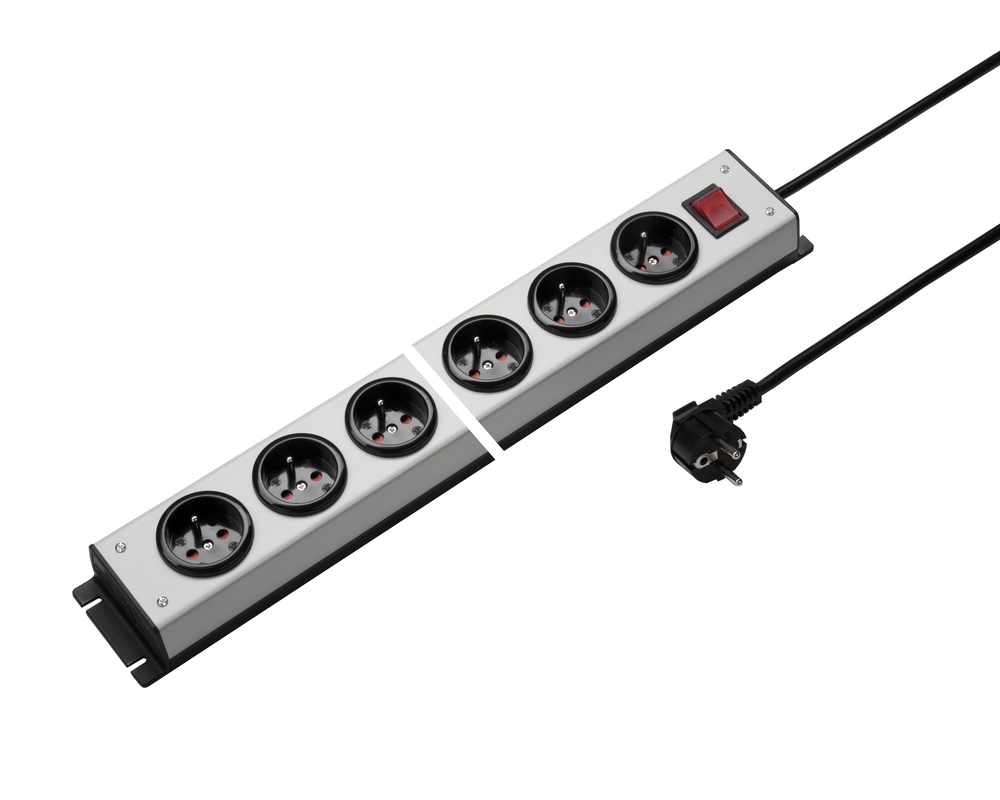 Martin Kaiser Power Strip 12-Way 90 Degree Earthing Pin With Switch (European Socket) - 1016KZL12L-SW15