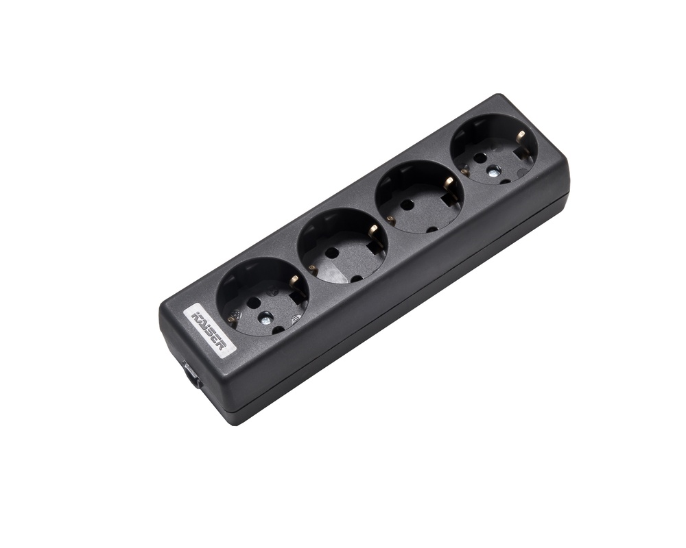 Martin Kaiser 4-Way Earthing Contact Socket Black (European Socket) - 1040/sw