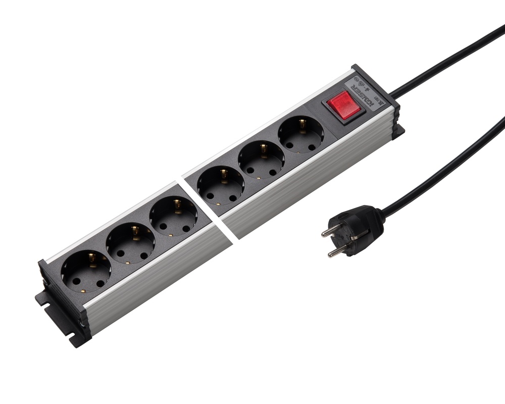 Martin Kaiser Power Outlet Strip 12-Way 45 Degree With Switch Cable - 1101ZL12l-sw15