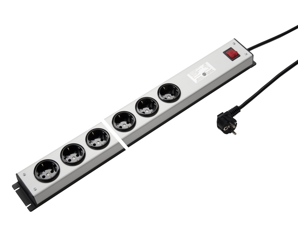 Regleta de enchufes Martin Kaiser Interruptor de 8 vías Protección contra sobretensiones Cable de 3 m (Enchufe Europeo) - 1035ZL8L-SW3