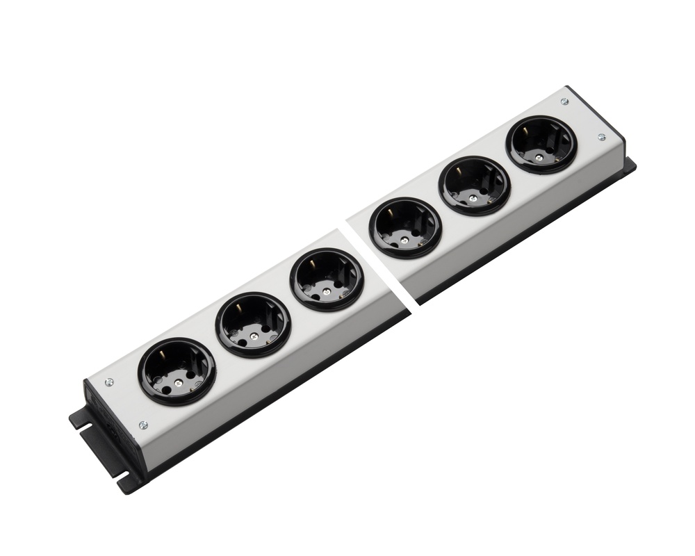 Martin Kaiser contactdoosstrip 10-voudig 90 graden aardingscontact (Europese Stekkerdoos) - 1002/10l-sw