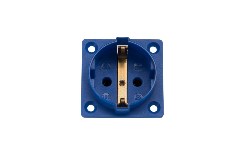 Martin Kaiser 1-Way Flush-Fitting Socket IP20 Blue - 386/1/bl