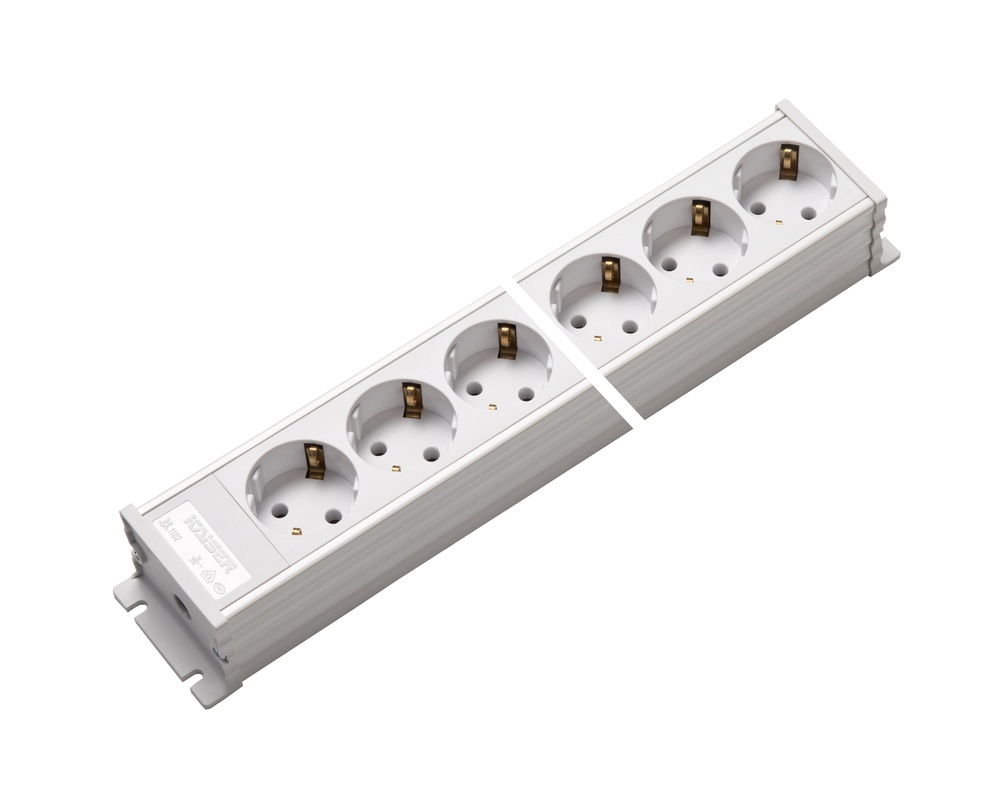 Martin Kaiser 6-Way Power Strip Without Switch White (European Socket) - 1102/6ws