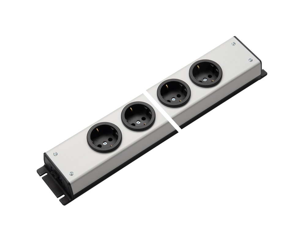 Martin Kaiser Power Outlet Strip 4-Way With Earthing Inlet And Outlet AC166 (European Socket) - 1054/4-2/l-sw