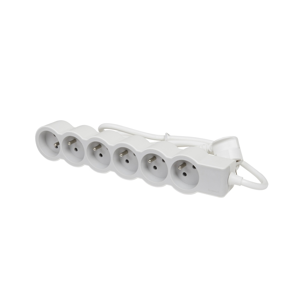 Legrand Standard Socket 6x2P With 1.5m White Grey - 049485