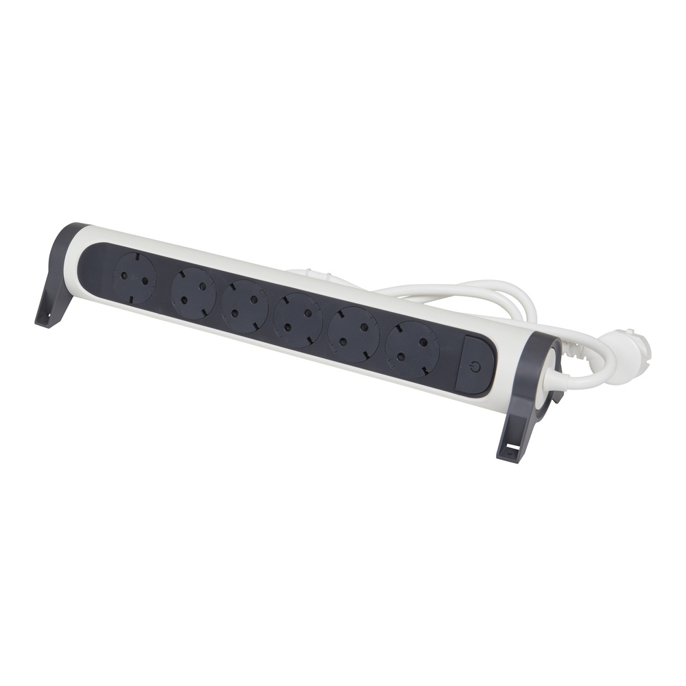 Legrand Premium Rotatable 6 Outlet Surge Protector With 1.5m Cord (European Socket) - 694533