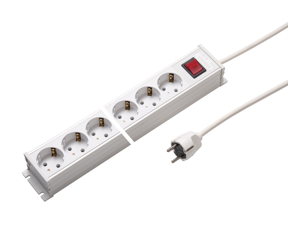 Martin Kaiser Power Outlet Strip 10-Way 45 Degree With Switch Cable 1.5m (European Socket) - 1101ZL4ws15