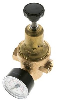 Réducteur de pression d'eau Bronze G1/2'' 20 l/min 1.5-8 bar/22-116psi