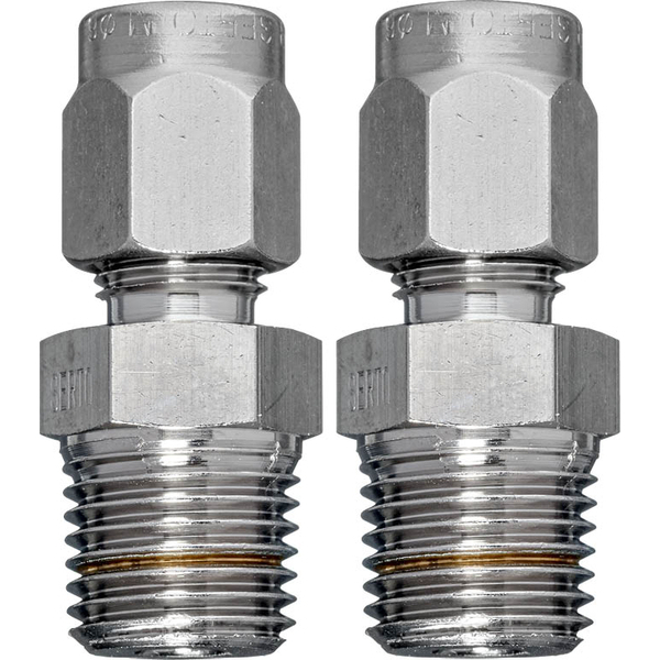 Pipe Connector Brass Pipe 6 mm To G 1/4'' External Thread [2 Pieces] A-22WP-A04