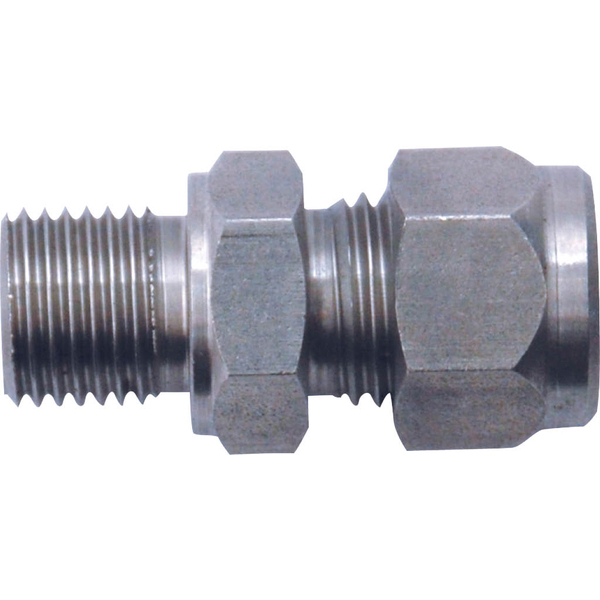 Compression Fitting Stainless Steel G 1/4'' External Thread for 6 mm With Cutting Ring A-22P-A45