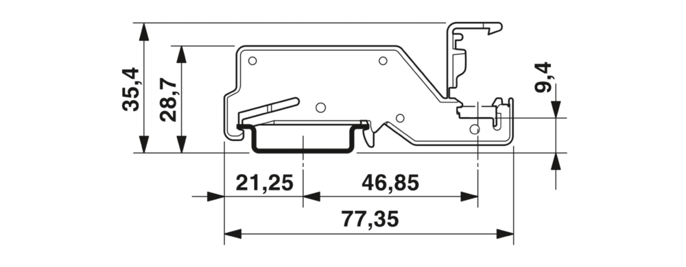 Phoenix Contact Support pour rail d'alimentation - 3025341 [2 pièces]