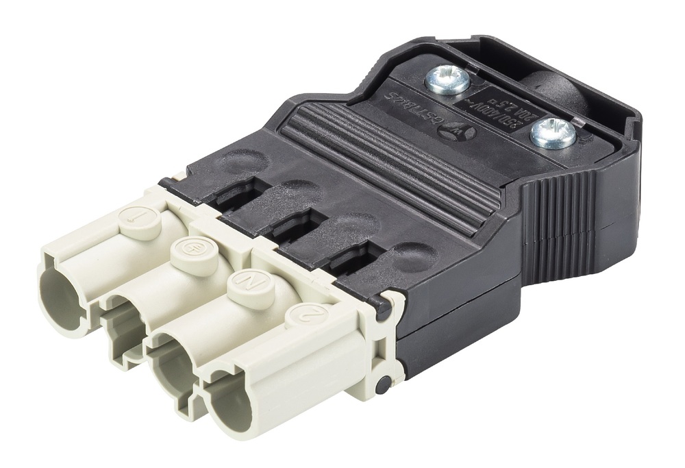 Conector Wieland Gesis Classic 4P Tornillo Macho 250V/400V 20A - 92.944.3553.0 [50 Piezas]