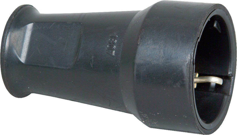 Kopp Black Rubber Contrast Plug IP20 3x1.5mm 16/250V - 180716003 [10 Stück]