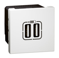 Legrand Arteor Mosaik USB Netzteil 100-230V 50/60Hz 5VDC Dual Modul - 572078 [5 Stück]