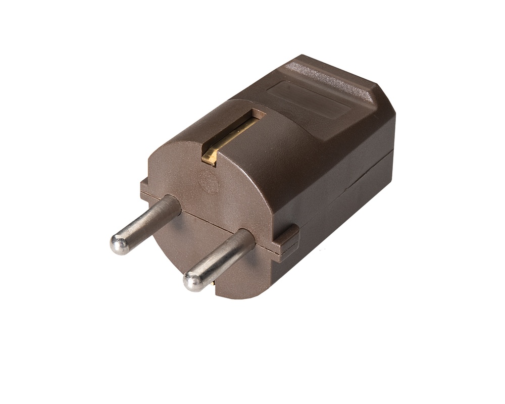 Martin Kaiser Clavija MK marrón con contacto de puesta a tierra y manguito negro - 519oT/br [50 unidades]