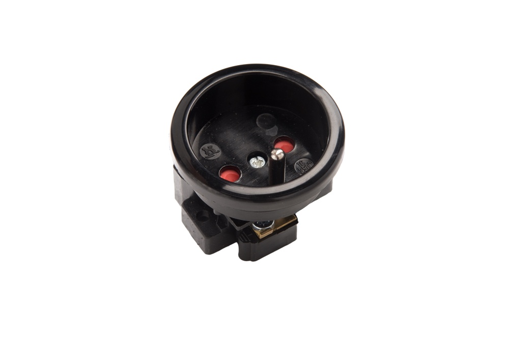 Martin Kaiser 1-Way Flush-Fitting Socket With Earthing Pin Shutter Negro - 491K/sw [40 Piezas]