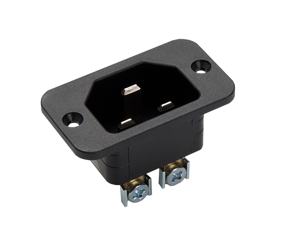 Martin Kaiser Conector para aparatos con toma de tierra C22 negro con brida - 836/sw [25 unidades]