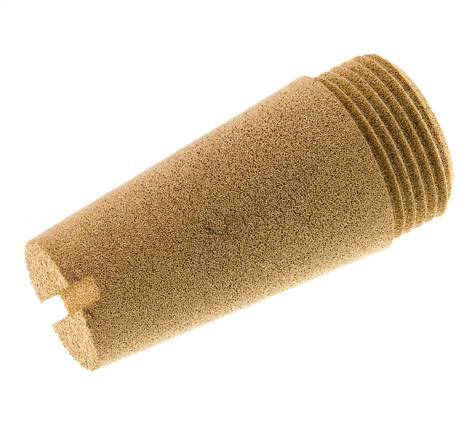 Silencieux Pneumatique en Bronze Fritté G1'' Fente de Vis