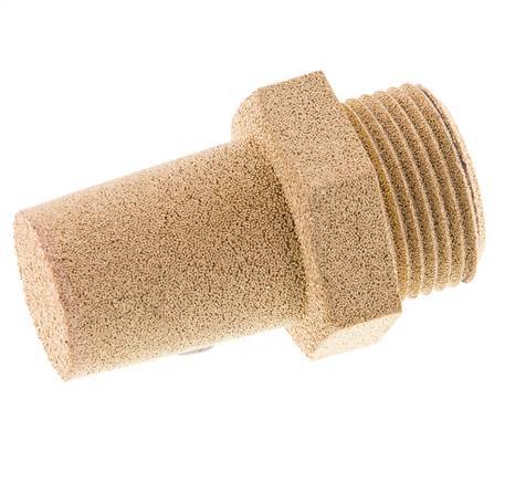 G3/4'' Sinterbronze Druckluft Schalldämpfer Sechskantverschraubung
