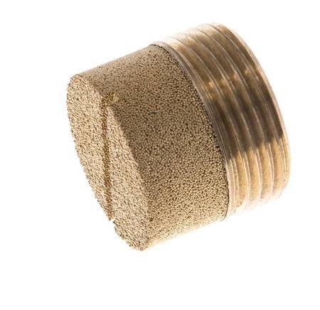 Silencieux Pneumatique Cylindrique Compact En Bronze Fritté G3/4''