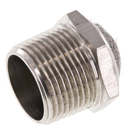 Silencieux Pneumatique Compact en Acier Inoxydable NPT 1'' 1.4301 Maille