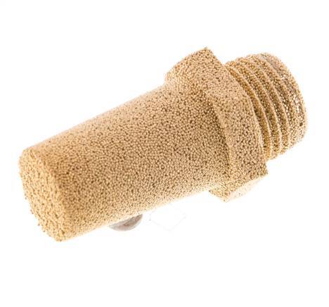 Silenciador Neumático de Bronce Sinterizado G1/4'' Conexión Hexagonal [2 Piezas]