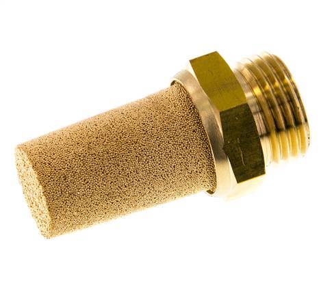 G1/2'' Sinterbronze Druckluft Schalldämpfer Messinganschluss [2 Stück]