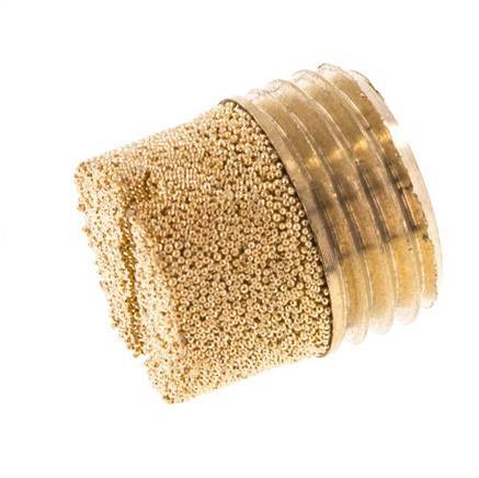 Silencieux Pneumatique Cylindrique Compact en Bronze Fritté G1/4'' [2 Pièces]