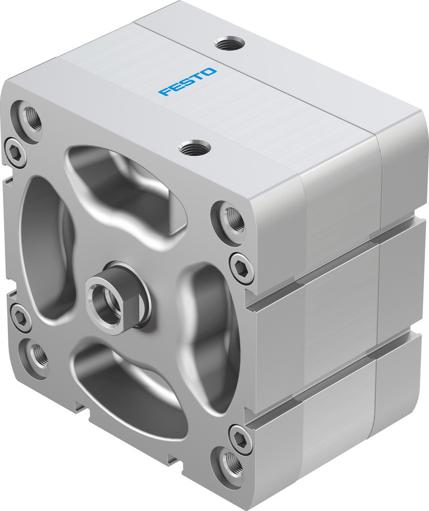 Festo Cilindro Compacto 100mm Diámetro 10mm Carrera ISO 21287 Doble Efecto - 536384