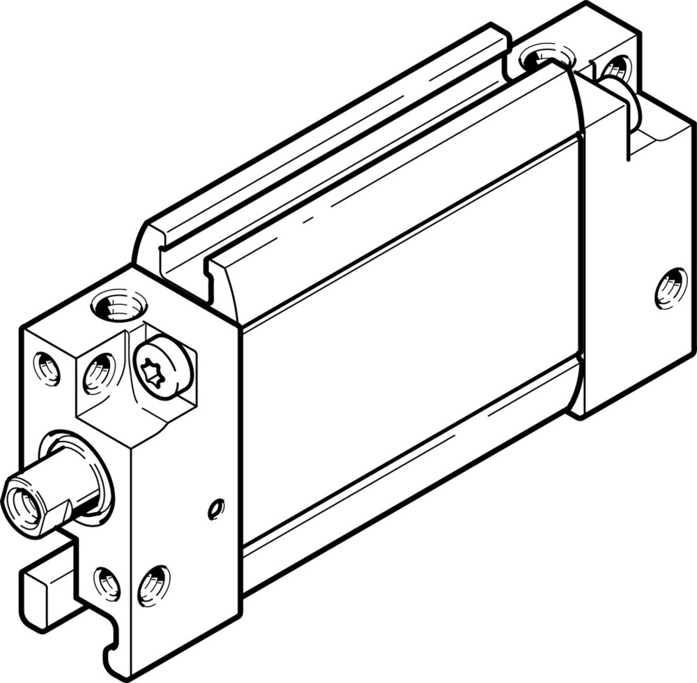 Festo Cilindro Plano 12mm Diámetro 50mm Carrera Doble Efecto - 164006