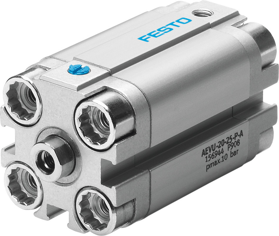Festo Cilindro Compacto 25mm Diámetro 25mm Carrera Simple Efecto - 156949