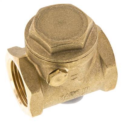 G 1'' Brass Swing Check Valve 12 bar (174 psi) Metal Seal